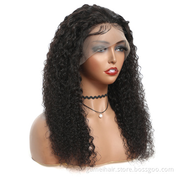 Cheap Afro Deep Wave Virgin Human Hair  Pre Plucked Hd Full Lace Front Wig Raw Indian Natural Hair Lace Frontal Wig For Vendor